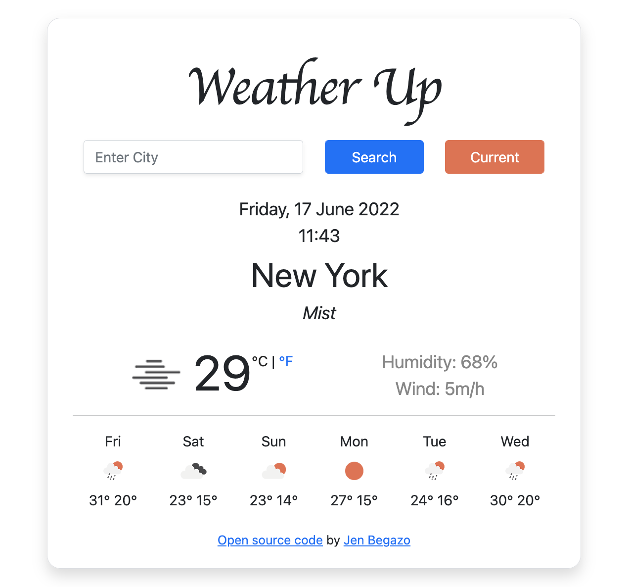 Weather project preview